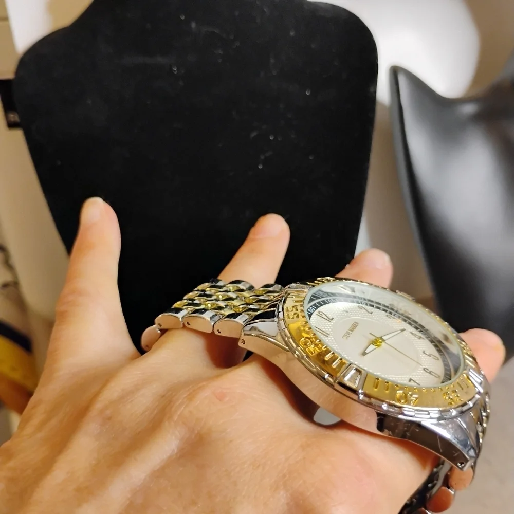 Men's Steve Madden Silver and Gold Tone Watch SMW218